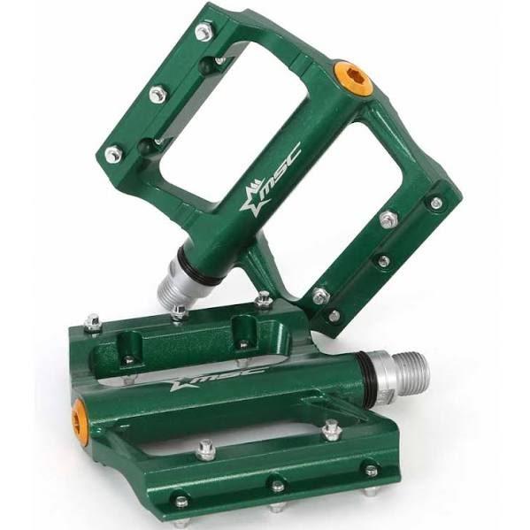 Msc Pedales plataforma Alu eje CrMo Green One Size