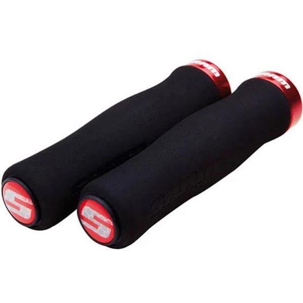 Sram Puños Locking Grip Contour Foam 129 mm Negro-Rojo