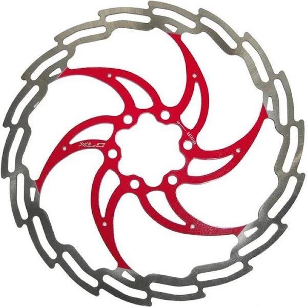 Disco de freno XLC BR-X02 160mm Plata-Rojo
