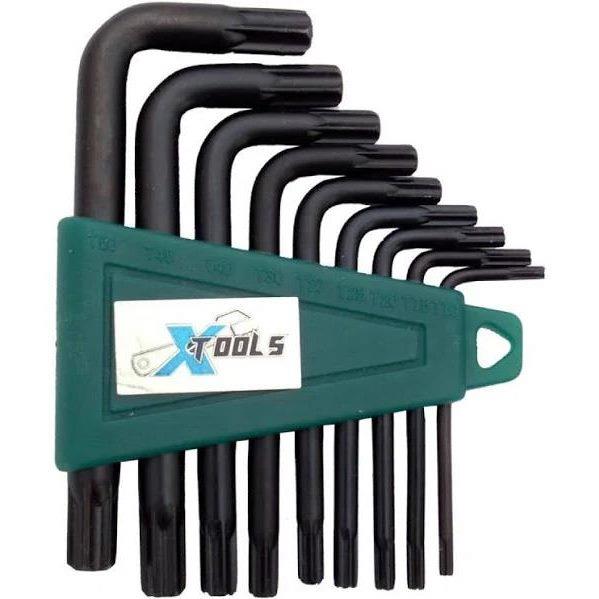 Juego de 9 llaves Torx de Estrella X-Tools