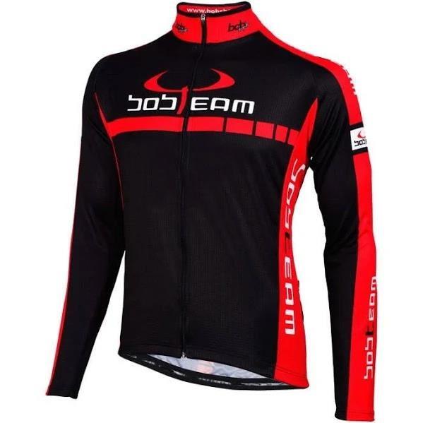BOBTEAM Colors Negro Maillot mangas largas, para Hombre,   S, Maillot ciclismo, Ropa de ciclismo