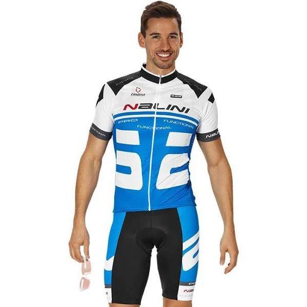 Nalini Pro Bao Azul-Blanco-Negro Maillot mangas cortas, para Hombre, Maillot ciclismo, Ropa ciclismo - MTB