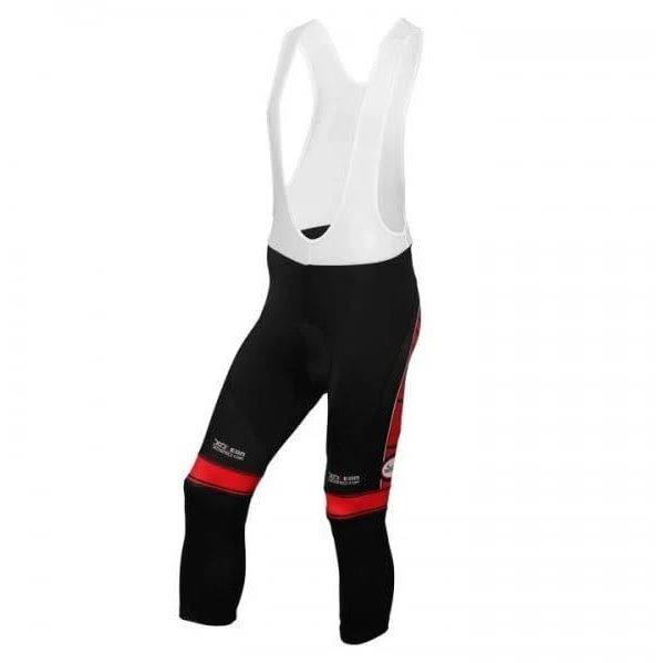 Culotte ciclismo, BOBTEAM Negro-Rojo Culotte 3/4 con tirantes, para Hombre, 2XL, Ropa ciclismo