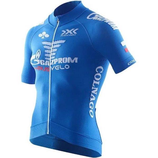GAZPROM - RUSVELO 2018 Maillot mangas cortas, para hombre,   S, Maillot ciclista, Ropa ciclismo