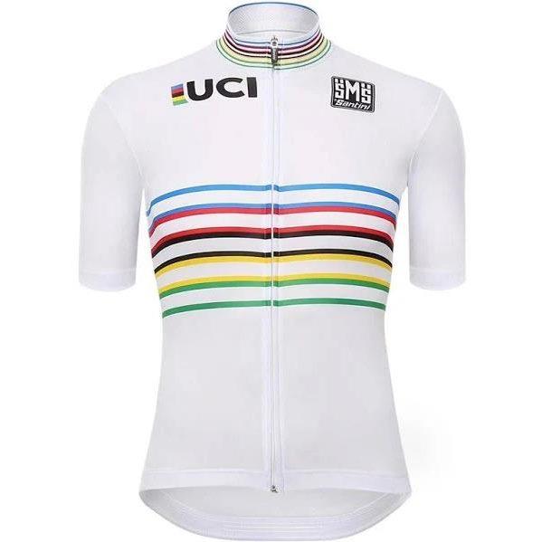 Santini Maillot UCI Master World Champion 2020 Hombre Blanco M