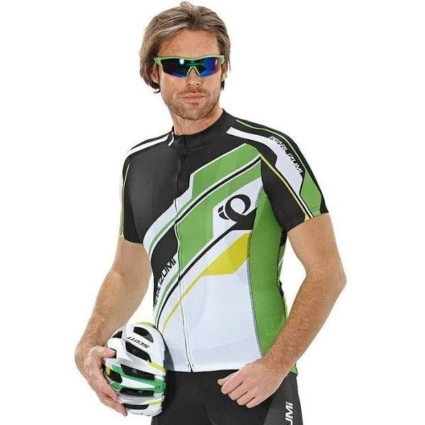 Pearl Izumi Elite Ltd Tec blanco-verde-negro Maillot mangas cortas, para Hombre,   S-M, Maillot bici, Ropa de Ciclista