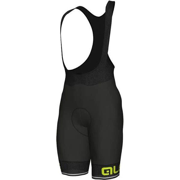 Culote corto con tirantes Alé Corsa - Negro/Amarillo
