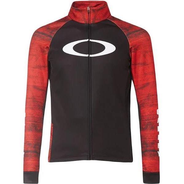 Chaqueta Oakley Cycling Aero Rojo Negro Blanco S